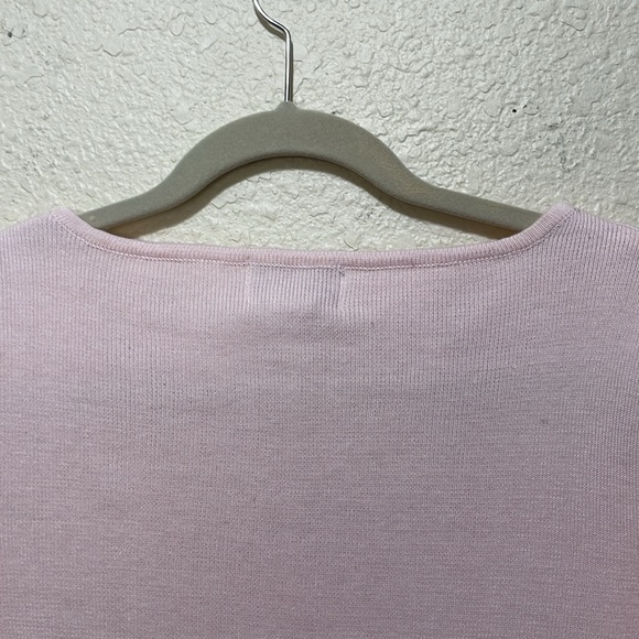 Kathy Levine By Request Vintage Women's Pink Lace Trimmed Sweater. NWOT. Size M. - Picture 8 of 9